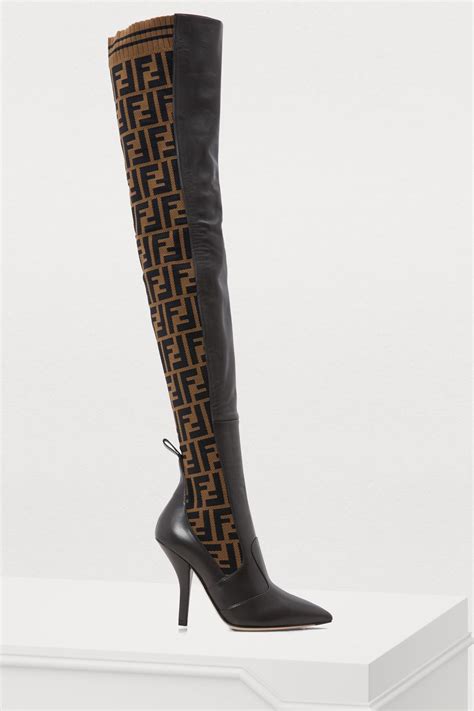 fendi metal heel shoe|Fendi high heel boots.